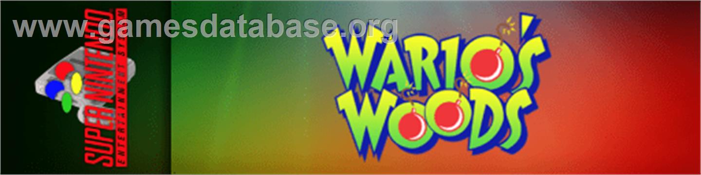 Wario's Woods - Nintendo SNES - Artwork - Marquee