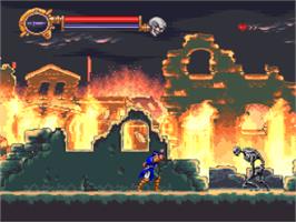 In game image of Castlevania: Vampire's Kiss on the Nintendo SNES.