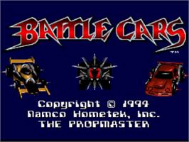 Title screen of Battle Cars on the Nintendo SNES.