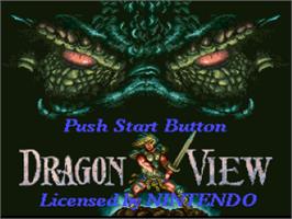 Title screen of Dragon View on the Nintendo SNES.