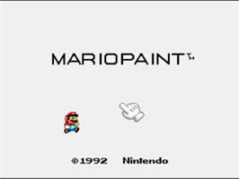 Title screen of Mario Paint on the Nintendo SNES.