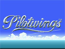 Title screen of Pilotwings on the Nintendo SNES.