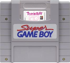 Cartridge artwork for Tamagotchi on the Nintendo Super Gameboy.