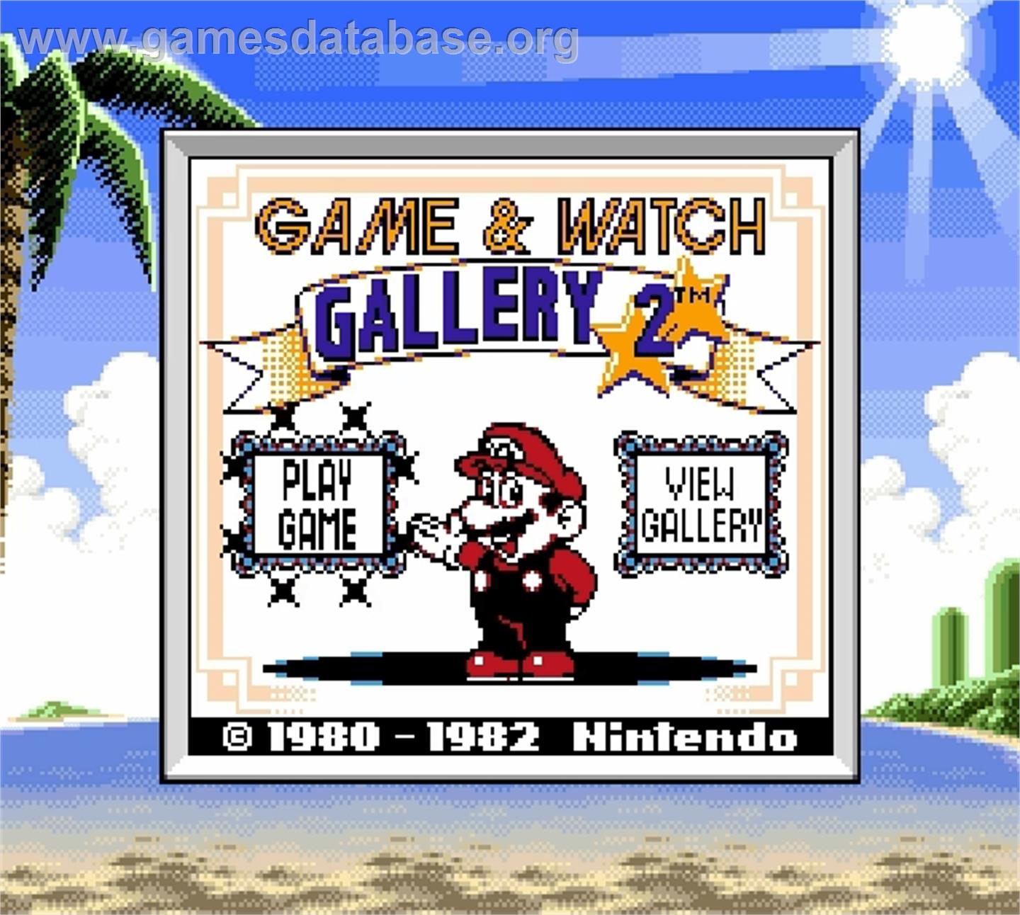 Game & Watch Gallery 2 - Nintendo Super Gameboy - Artwork - Title Screen