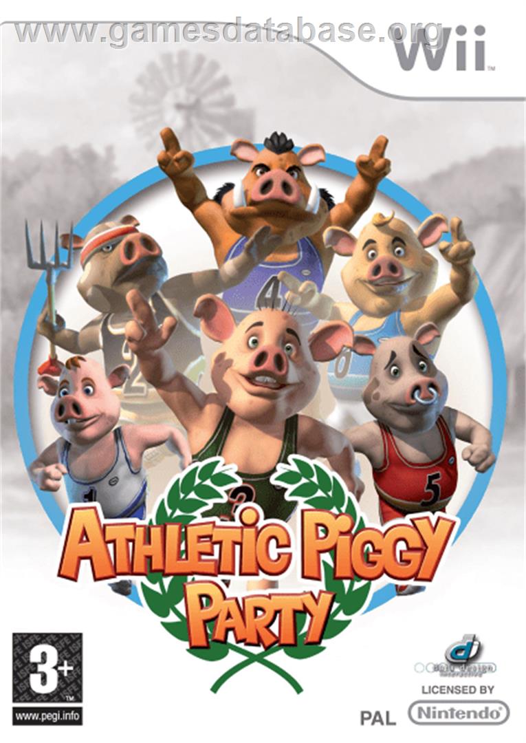 Athletic Piggy Party - Nintendo Wii - Artwork - Box