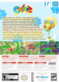 Box back cover for ColorZ on the Nintendo WiiWare.