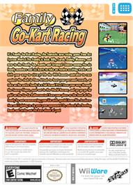 Box back cover for Family Go-Kart Racing on the Nintendo WiiWare.