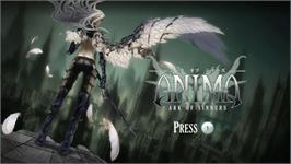 Title screen of ANIMA - Ark of Sinners on the Nintendo WiiWare.