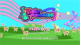 Title screen of Violin Paradise on the Nintendo WiiWare.