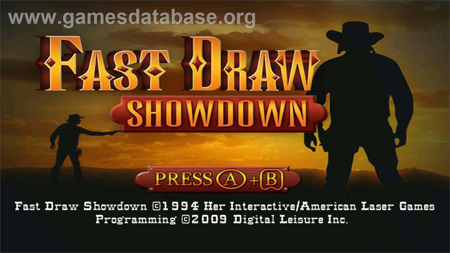 Fast Draw Showdown Nintendo WiiWare Artwork Title Screen