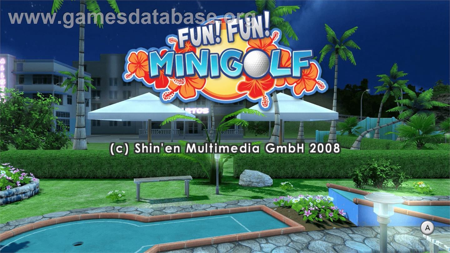 Fun! Fun! Minigolf - Nintendo WiiWare - Artwork - Title Screen