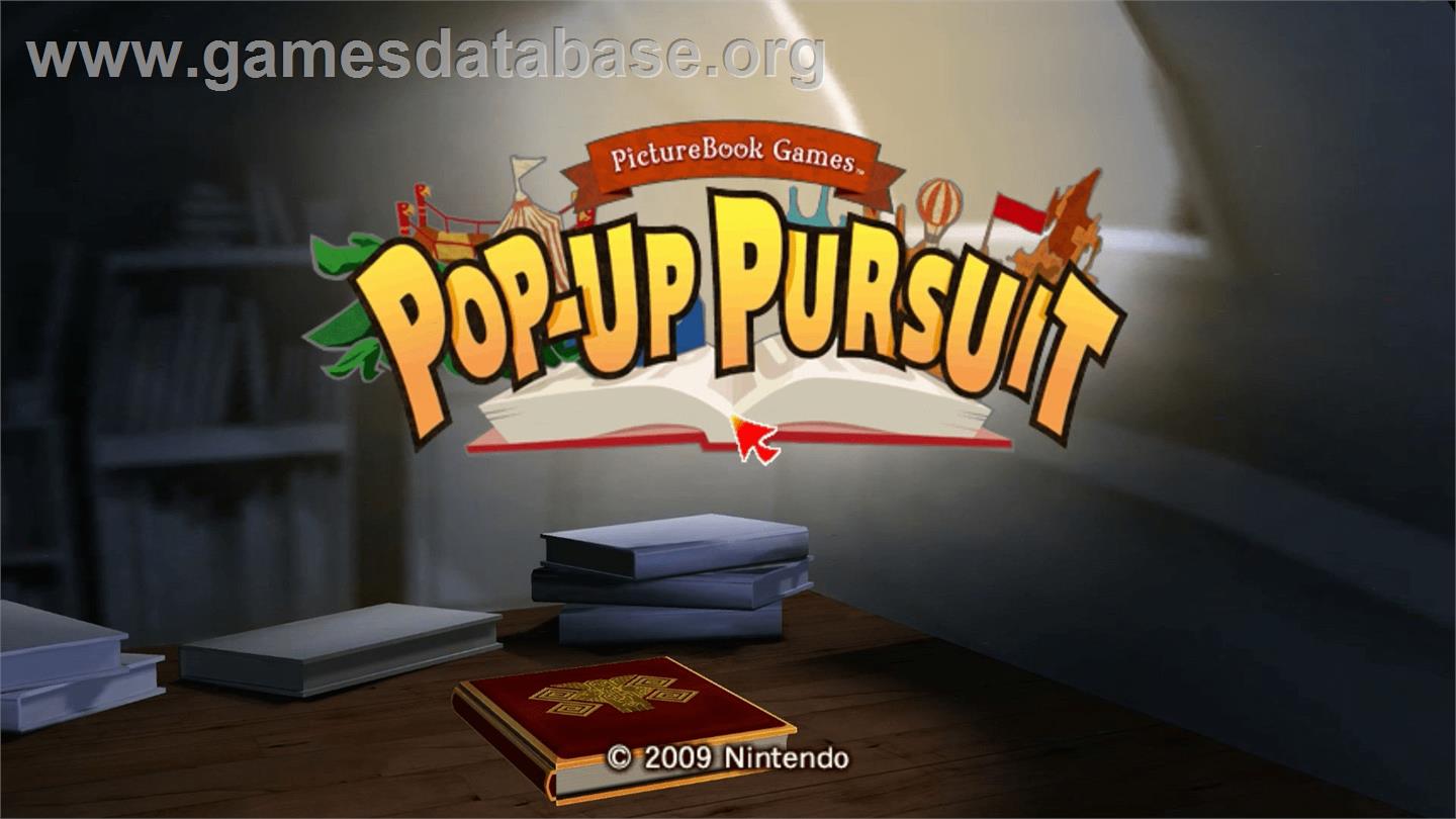 PictureBook Games - Pop-Up Pursuit - Nintendo WiiWare - Artwork - Title Screen