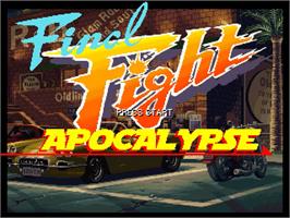 Title screen of Final Fight Apocalypse - 1st Edition on the OpenBOR.