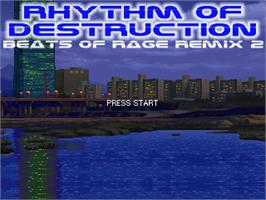 Title screen of Rhythm of Destruction 2 - Blue Edition on the OpenBOR.