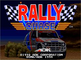 Title screen of Rally Chase on the SNK Neo-Geo CD.