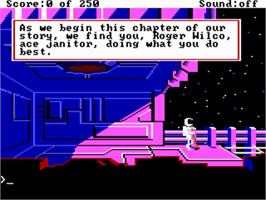 In game image of Space Quest II: Vohaul's Revenge on the ScummVM.