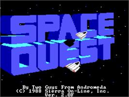 Title screen of Space Quest II: Vohaul's Revenge on the ScummVM.