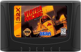 Cartridge artwork for Virtua Racing Deluxe on the Sega 32X.