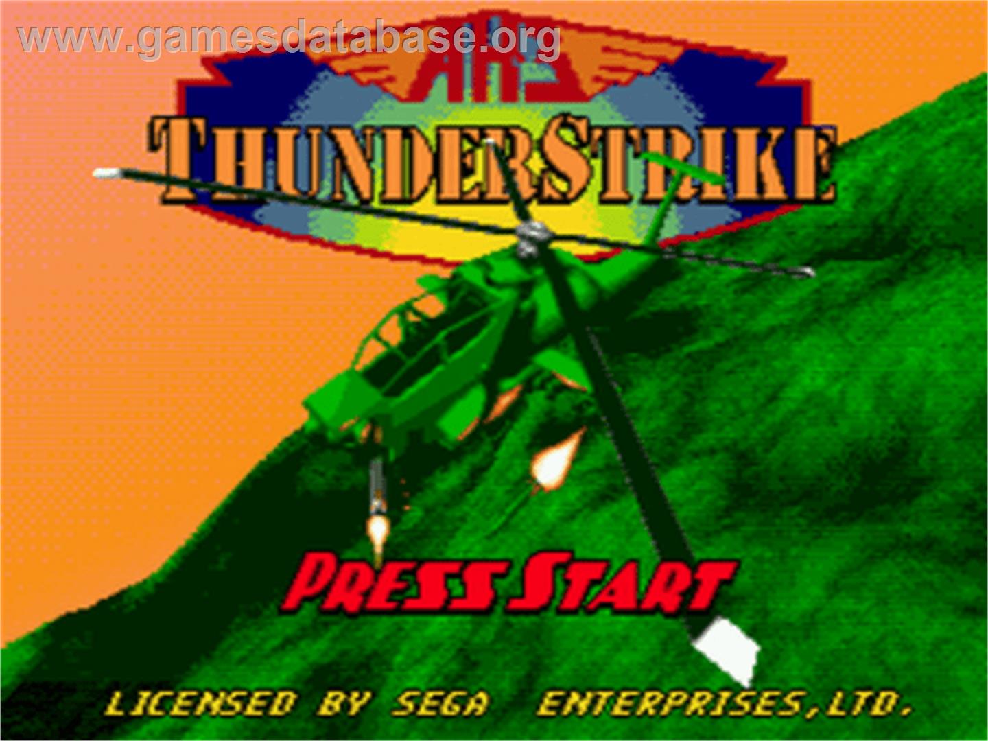 AH-3 Thunderstrike - Sega CD - Artwork - Title Screen