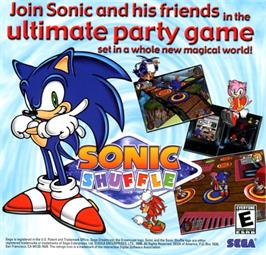 Advert for Sonic Shuffle on the Sega Dreamcast.