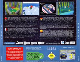 Box back cover for Planet Ring on the Sega Dreamcast.