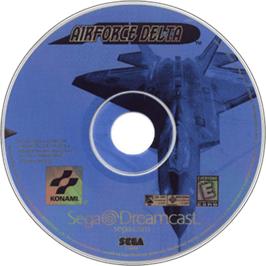 Artwork on the Disc for Airforce Delta on the Sega Dreamcast.