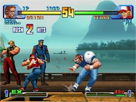 In game image of King of Fighters: Dream Match 1999 on the Sega Dreamcast.