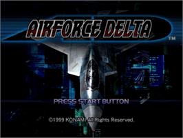 Title screen of Airforce Delta on the Sega Dreamcast.