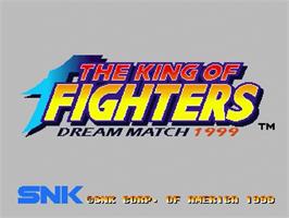 Title screen of King of Fighters: Dream Match 1999 on the Sega Dreamcast.