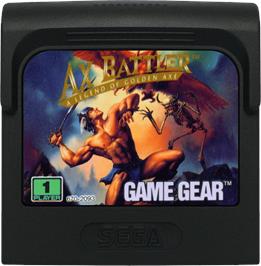 Cartridge artwork for Ax Battler: A Legend of Golden Axe on the Sega Game Gear.