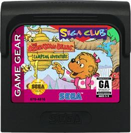 Cartridge artwork for Berenstain Bears' Camping Adventure on the Sega Game Gear.