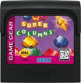 Cartridge artwork for Super Columns on the Sega Game Gear.