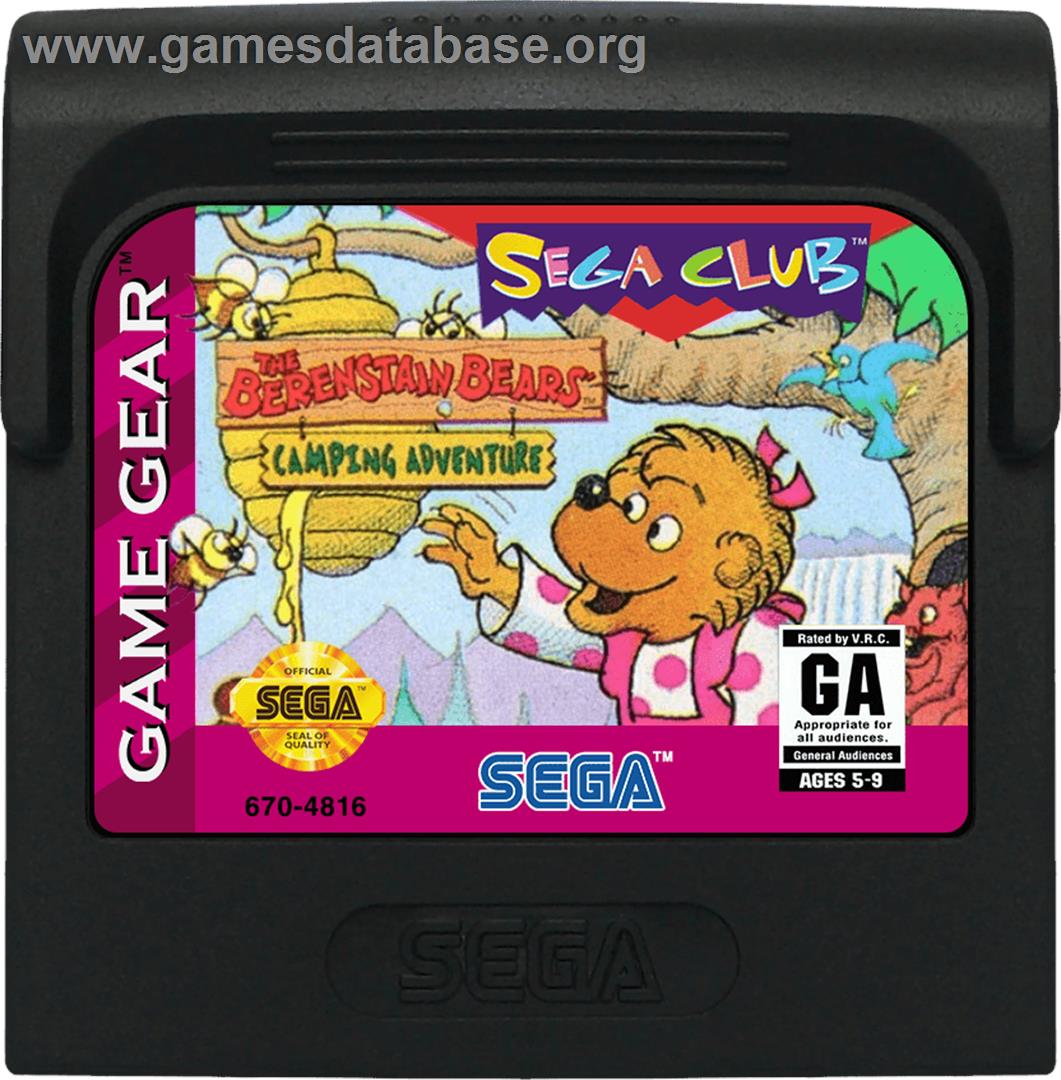 Berenstain Bears' Camping Adventure - Sega Game Gear - Artwork - Cartridge