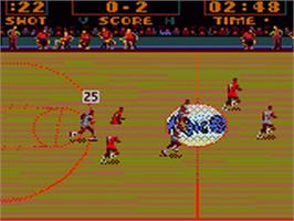 In game image of NBA Action starring David Robinson on the Sega Game Gear.