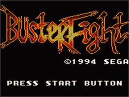 Title screen of Buster Fight on the Sega Game Gear.