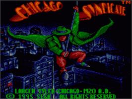 Title screen of Chicago Syndicate on the Sega Game Gear.