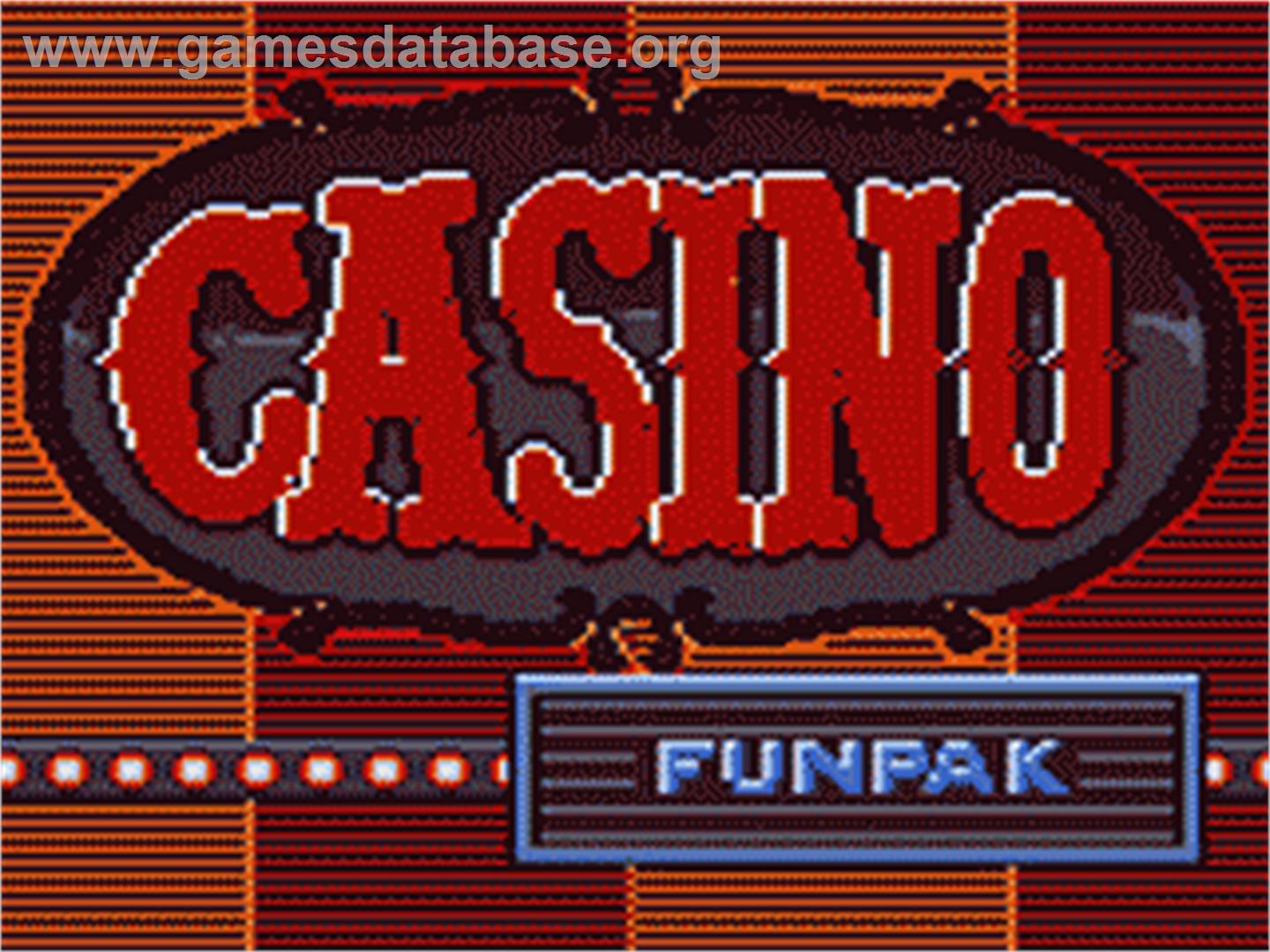 Casino FunPak - Sega Game Gear - Artwork - Title Screen