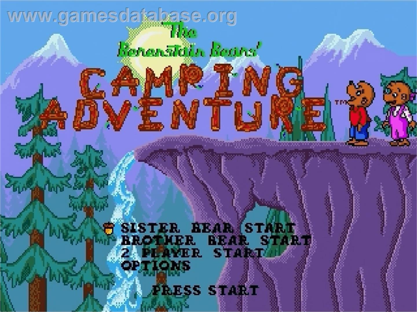 Berenstain Bears' Camping Adventure, The - Sega Genesis - Artwork - Title Screen