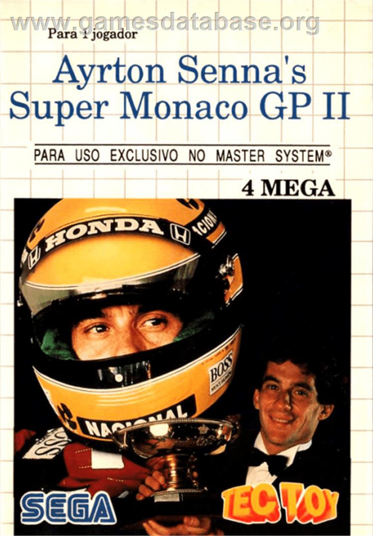 Ayrton Sennas Super Monaco Gp 2 Sega Master System Artwork Box