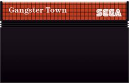 Cartridge artwork for Gangster Town on the Sega Master System.