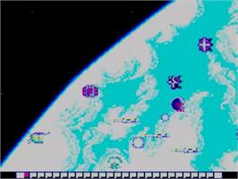 In game image of Global Defense on the Sega Master System.