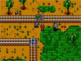 In game image of Rescue Mission on the Sega Master System.