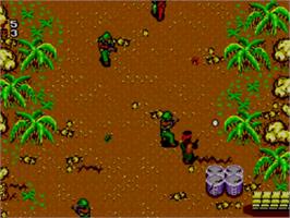 In game image of Secret Commando on the Sega Master System.