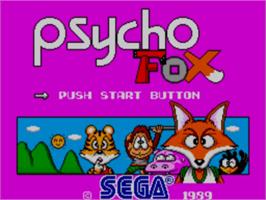 Title screen of Psycho Fox on the Sega Master System.