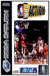 Box cover for NBA Action 98 on the Sega Saturn.