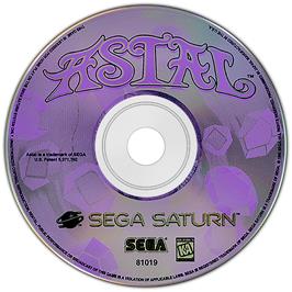 Artwork on the Disc for Astal on the Sega Saturn.