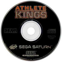 Artwork on the Disc for Athlete Kings on the Sega Saturn.