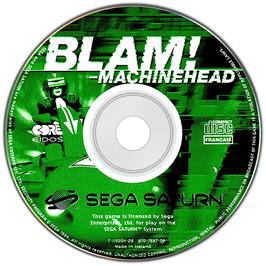 Artwork on the Disc for Blam! Machinehead on the Sega Saturn.