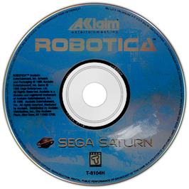 Artwork on the Disc for Robotica: Cybernation Revolt on the Sega Saturn.