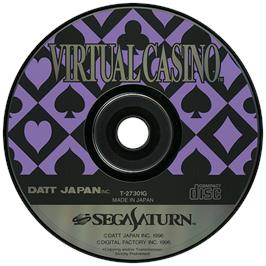 Artwork on the Disc for Virtual Casino on the Sega Saturn.